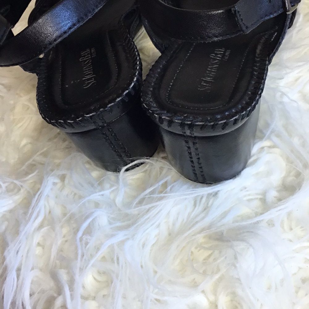 ST JOHNS BAY black strapped sandals in size 7 NWOT - Picture 8 of 11
